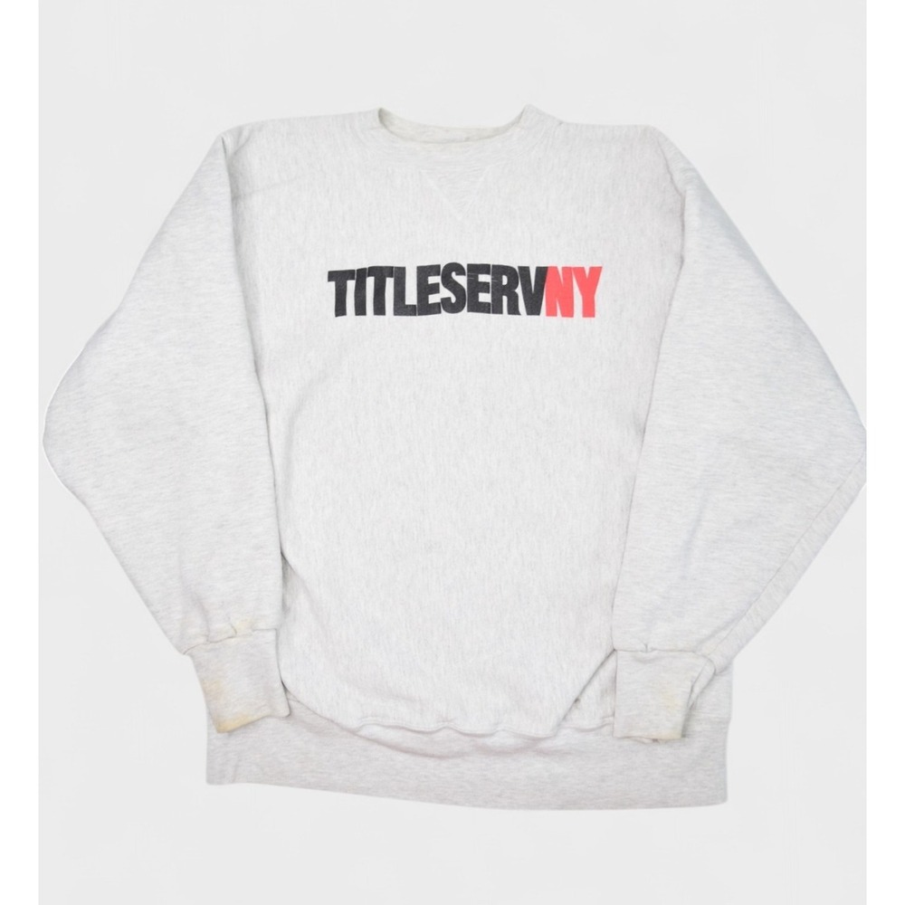 Titleserv Sweatshirt Size XL New York Delong Heavyweight Weave Crewneck Company